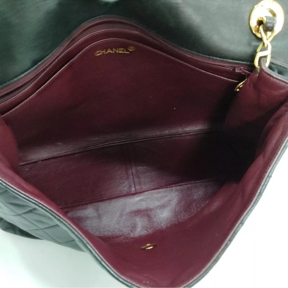 CHANEL MAXI JUMBO 34 Classic Flap Bag Quilted Lambskin BLK - Picture 13 of 17